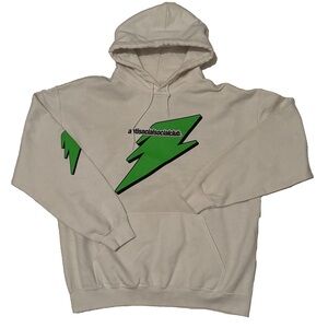 Men's Anti Social Social Club Careless Bolt Pullover Hoodie White Green Large